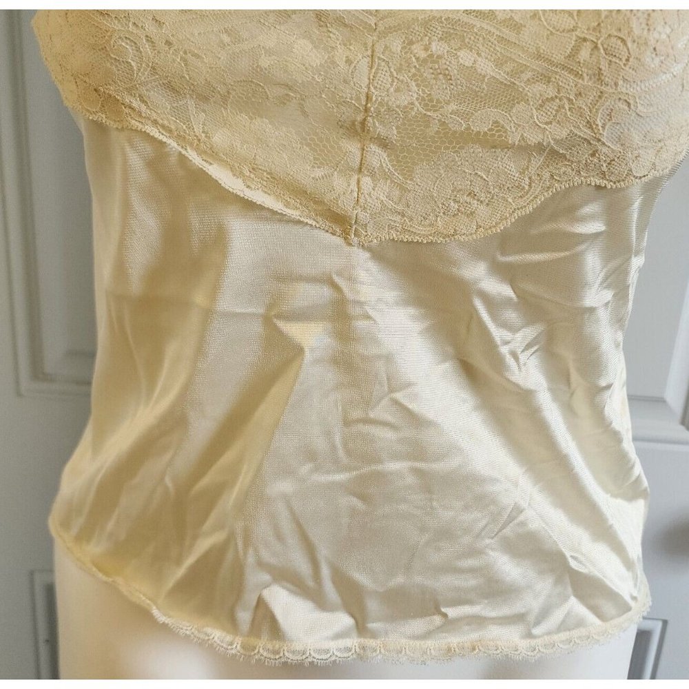 Vtg Body Lites JC Penney's Women's Nylon Sleeveless Cami Camisole Lacy Bust 36 - Picture 4 of 8